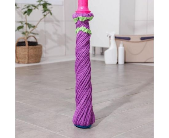 Швабра с отжимом Доляна Плетенка насадка из микрофибры, стальной черенок 120 см, цвет микс 839342 – изображение 3