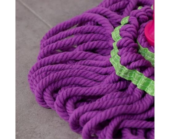 Швабра с отжимом Доляна Плетенка насадка из микрофибры, стальной черенок 120 см, цвет микс 839342 – изображение 5