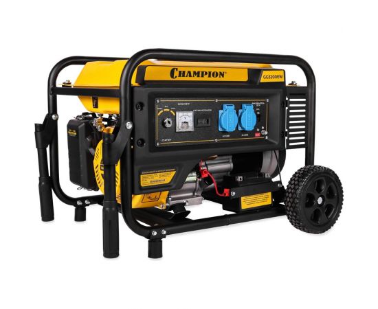 Генератор Champion GG3200EW (3,2/3,5кВт OHV 7,5лс 15л 48кг эл.старт колеса) – изображение 6