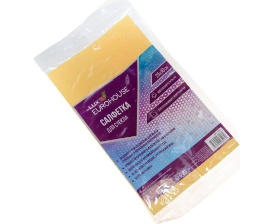 Салфетка для стекла EUROHOUSE LUX 1 шт., 30х25 см, с перфорацией 5794 