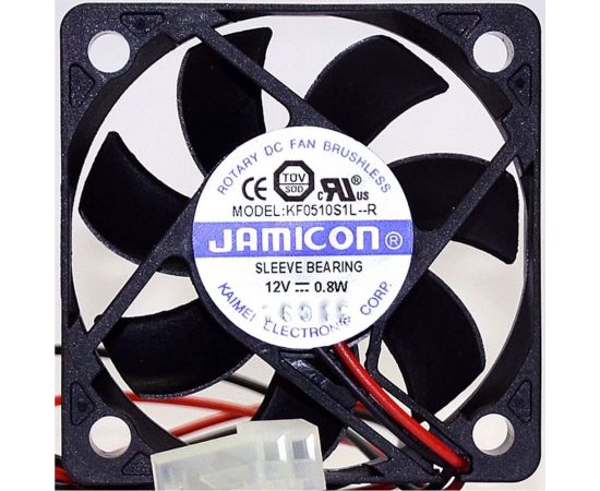 Вентилятор JAMICON KF0510S1L 50х50х10 12В с разъемом 2 конт.MOLEX 5239-2(PHU-2) С00035772 
