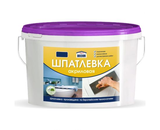 Акриловая шпатлевка AQUADECOR (3 кг; 4 шт) УТ-00006288 
