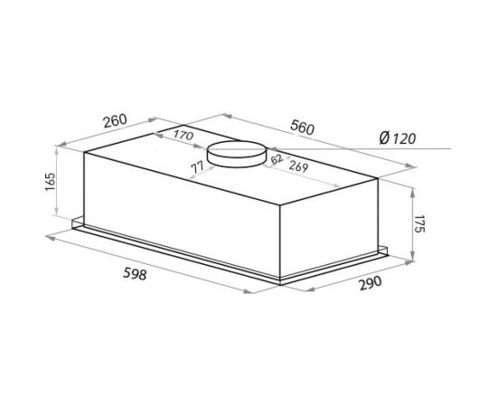 Кухонная вытяжка HOMSair CAMELIA POWER 60 черный Camelia Power 60 Black – изображение 12