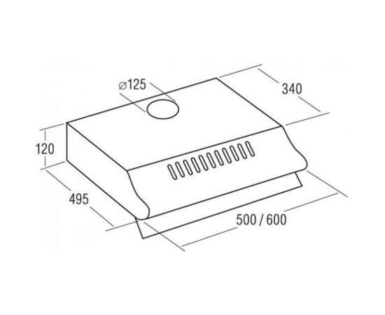 Кухонная вытяжка CATA P-3050 WH, L 02096005 – изображение 2
