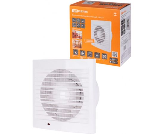 Бытовой настенный вентилятор TDM 150 С-Т, таймер, белый, SQ1807-2003 – изображение 4