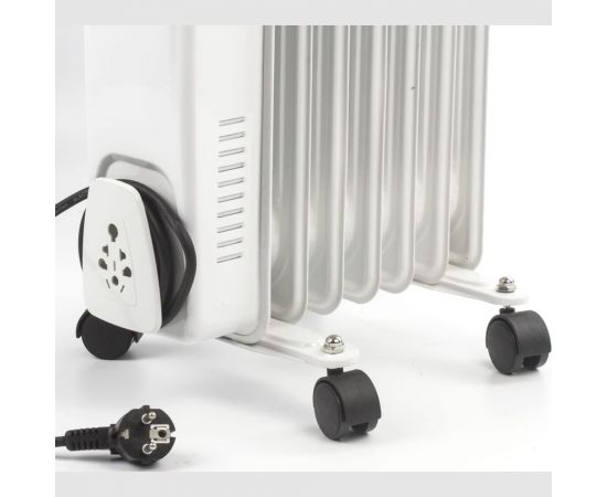 Масляный обогреватель SONNEN DFS-07, 1500 Вт, 7 секций, белый, 453498 – изображение 4