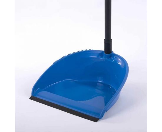 Совок со щеткой для уборки LAIMA ""ЛЕНИВКА XL"" 24x22 см (зубчики для чистки щетины), щетка 16x8 см 608212 – изображение 6