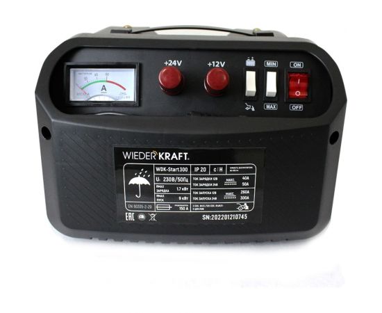Пуско-зарядное устройство WIEDERKRAFT 12/24 в, 300а WDK-Start300 – изображение 9