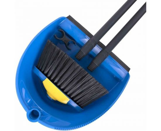 Совок со щеткой для уборки LAIMA ""ЛЕНИВКА XL"" 24x22 см (зубчики для чистки щетины), щетка 16x8 см 608212 – изображение 9