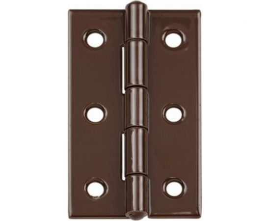 Петля VORMANN узкая, 60х34х1,4 мм, оцинкованная, латунный штифт, цвет: коричневый 00501 060 B 