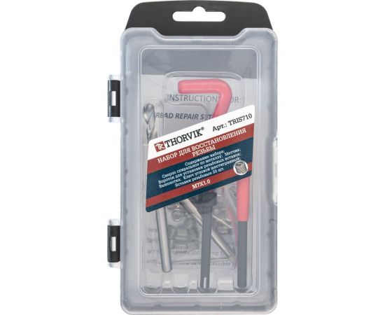 Набор для восстановления резьбы Thorvik TRIS710 M7x1.0, 25 предметов 53185 – изображение 2