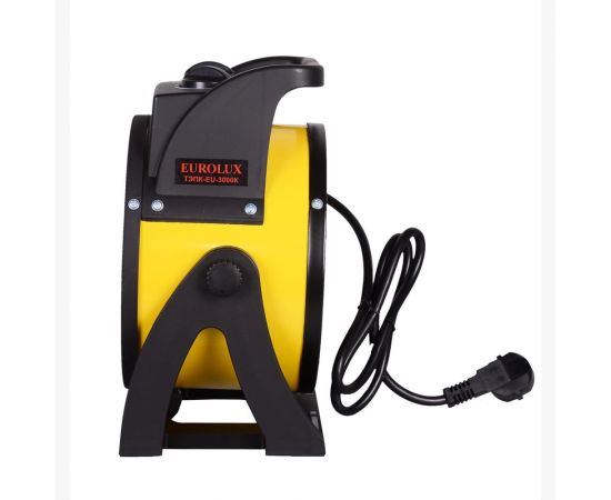 Тепловая электрическая пушка Eurolux ТЭПК-EU-3000K керамический нагревательный элемент, круглая 67/1/37 – изображение 4
