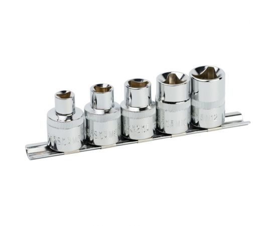 Набор 3-гранных головок АвтоDело М5-М12 DR1/2" 5 пр. 39970 15842 