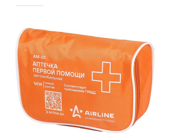 Автомобильная аптечка в текстильном футляре Airline Соответствует требованиям ГИБДД AM-01 