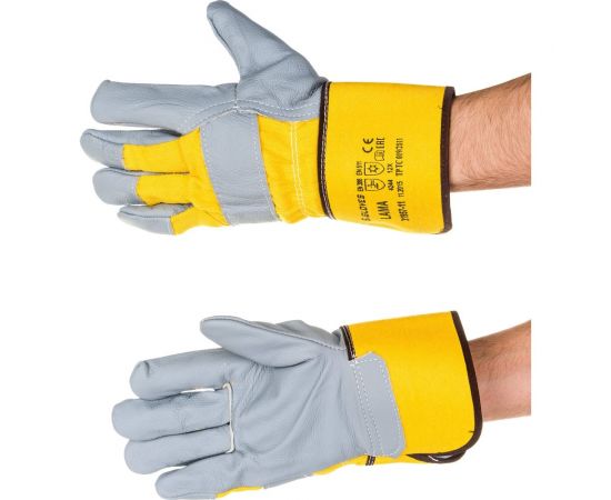 Комбинированные перчатки S. GLOVES искусственный мех LAMA, 11 размер 31957-11 