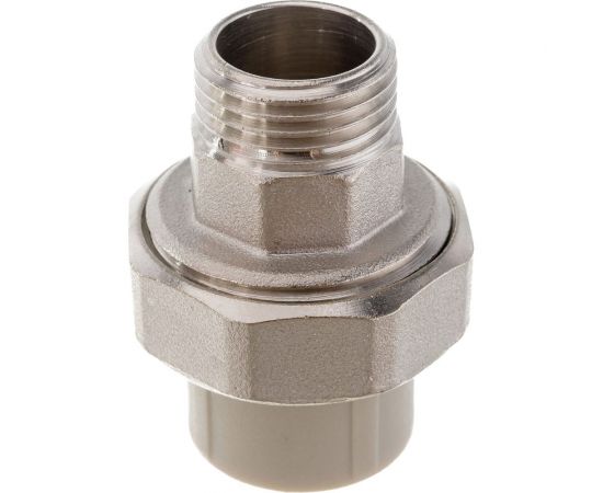 Муфта комбинированная разъемная с наружной резьбой VALFEX PP-R серая, 20 мм х1/2"" 10156015Г 127-0341 