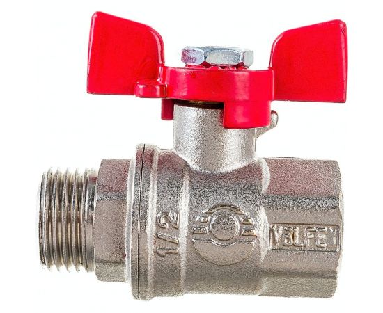 Шаровой кран VALFEX PREMIUM для воды, 1/2"" ВР/НР, бабочка VF.218.NB1.012.PREMIUM 