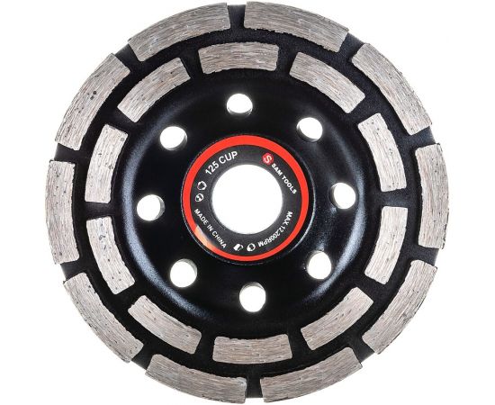 Чашка алмазная 2-х рядный сегмент 125 мм SAMGRUPP 16132 