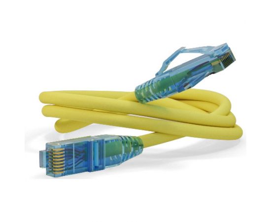 Патч-корд Hyperline PC-LPM-UTP-RJ45-RJ45-C6-3M-LSZH-YL U/UTP, Cat.6 (100% Fluke Component Tested), LSZH, 3 м, желтый 230269 