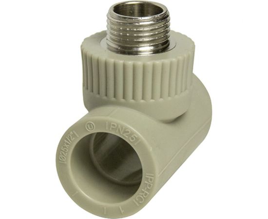 Комбинированный тройник VRT наружная, 25х1/2х25 EVER plast, серый, Россия 538379 