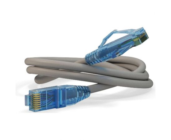 Патч-корд Hyperline PC-LPM-UTP-RJ45-RJ45-C6-0.5M-LSZH-GY U/UTP, Cat.6 100% Fluke Componen 42235 