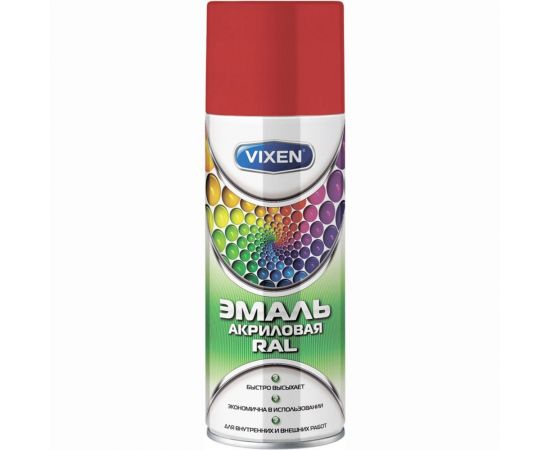 Акриловая эмаль VIXEN VX-33003 рубиново-красная, аэрозоль, 520 мл 54591 