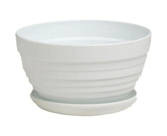 Горшок для цветов с поддоном СИМАЛЕНД Алиса 0.5 л, 13х8 см, белый 5221712 