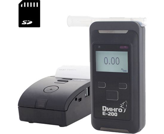 Алкотестер Динго спринтером и слотом для SD карты Е-200В 