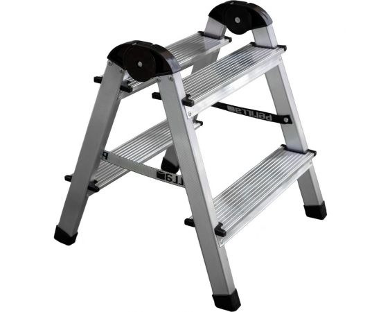 Алюминиевая 2-х ступенчатая двухсторонняя стремянка Perilla 111402 
