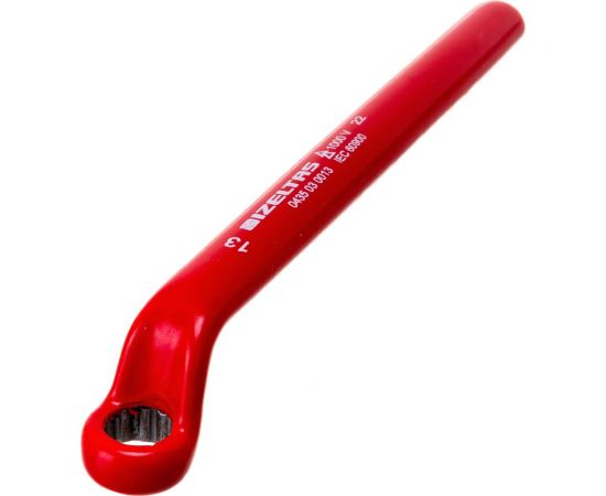Диэлектрический накидной ключ IZELTAS 1000V изогнутый, 13мм, длина 200 мм, 0435030013 – изображение 2