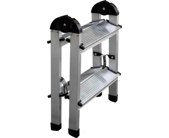 Алюминиевая 2-х ступенчатая двухсторонняя стремянка Perilla 111402 – изображение 2