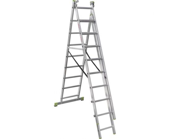 Алюминиевая трехсекционная лестница Новая Высота 3х9 ступеней 2230309 – изображение 2