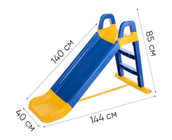 Горка для катания детей Doloni желто-синий 0140/03, KG014400/03 – изображение 2