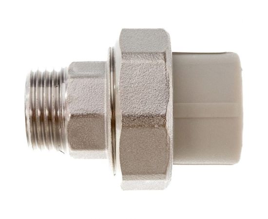 Муфта комбинированная разъемная с наружной резьбой VALFEX PP-R серая, 20 мм х1/2"" 10156015Г 127-0341 – изображение 2