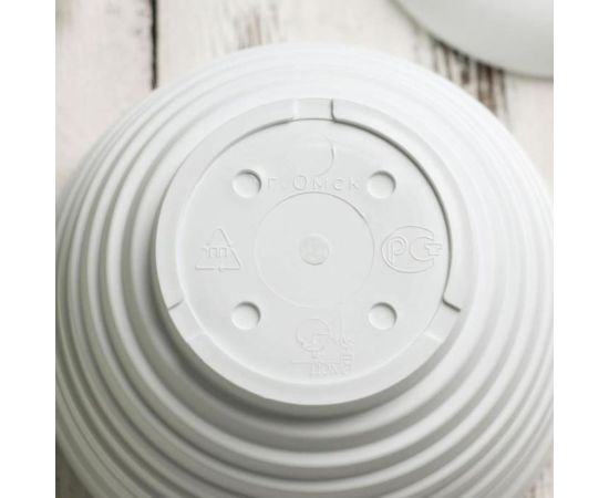 Горшок для цветов с поддоном СИМАЛЕНД Алиса 0.5 л, 13х8 см, белый 5221712 – изображение 3