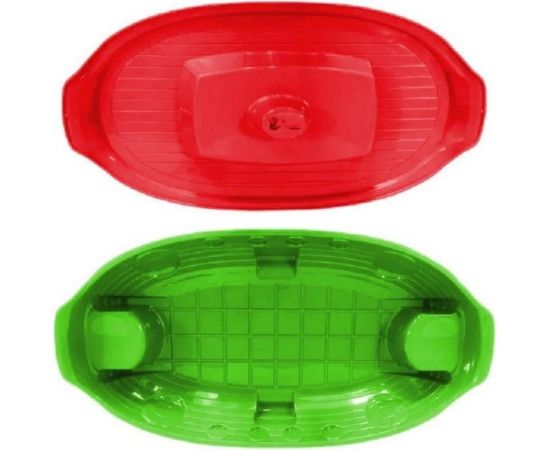 Песочница-бассейн Doloni Корабль с крышкой, красно-салатовая, 71.5х138 см 03355/3 – изображение 3