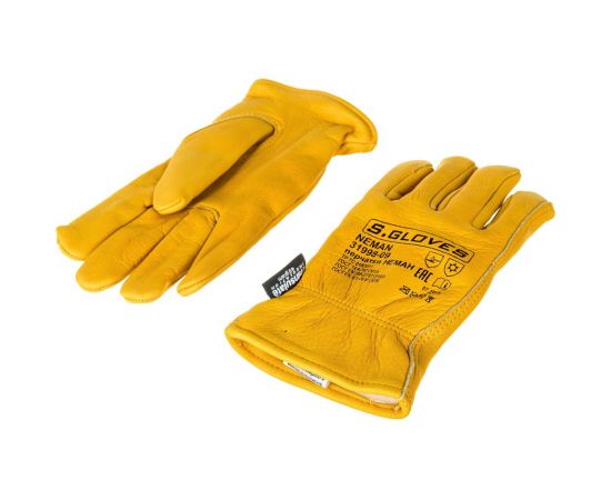 Утепленные кожаные перчатки из лицевой кожи S. GLOVES NEMAN размер 09 31998-09 – изображение 3