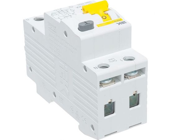 Автоматический выключатель дифференциального тока 1п+N C 50A 100mA тип A 6kA IEK АВДТ-32 MAD22-5-050-C-100 161556 – изображение 3