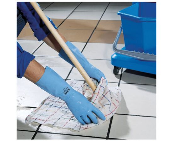 Перчатки МAPA Vital Eco 117, хб напыление, размер 9, синие 606231 – изображение 4