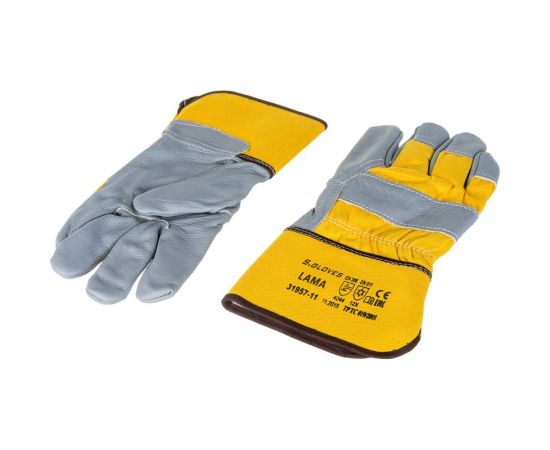 Комбинированные перчатки S. GLOVES искусственный мех LAMA, 11 размер 31957-11 – изображение 4