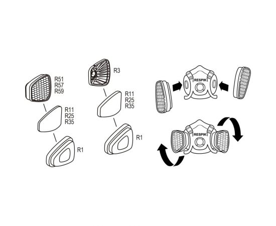 Противогазовый фильтр RESPIK R51 – изображение 6