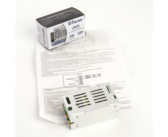 Электронный трансформатор FERON для светодиодной ленты 12W 12V (драйвер), LB002, 48005 – изображение 6