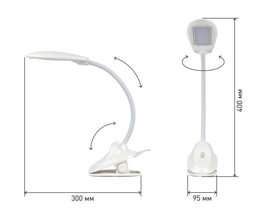 Настольный светильник ЭРА NLED-478-8W-W белый Б0041084 – изображение 8
