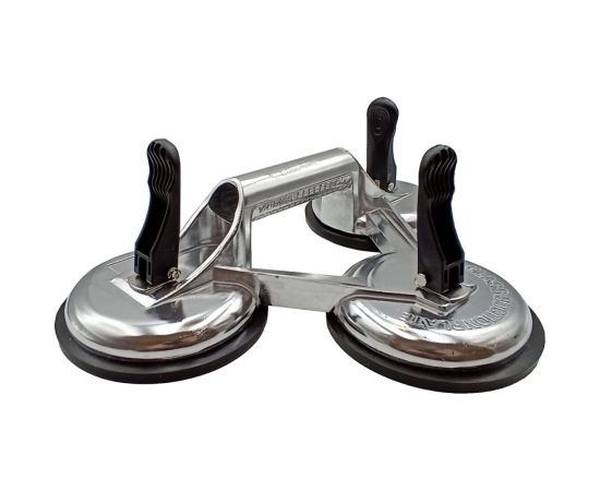 Алюминиевая зажимная тройная присоска для плитки и стекла TRIO-DIAMOND, 118 мм 282003 