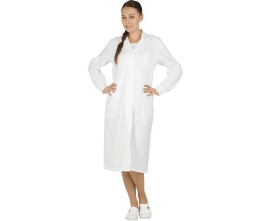 Женский рабочий халат ГК Спецобъединение БЯЗЬ белый р. 96-100, рост 158-164 Хал 002/ 96/158 