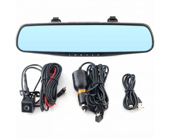 Зеркало-видеорегистратор SWAT накладное, экран 4.3"", + дополнительная камера заднего вида VDR-4U 