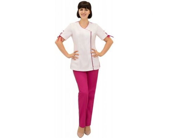 Женский костюм Tekca Line Милана Вэй белый/малина, размер 52, рост 170-176 2001328616131 