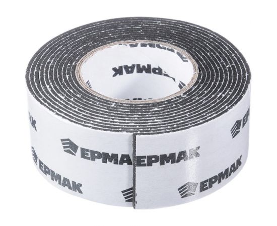 Монтажная 2-х сторонняя клеящая лента ЕРМАК для АВТО, 30 мм x 2 м, черная 472-019 