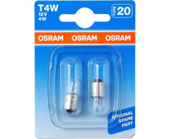 Автолампа, 2шт. OSRAM T4W BA9s 12V ,1,10 3893-02B 