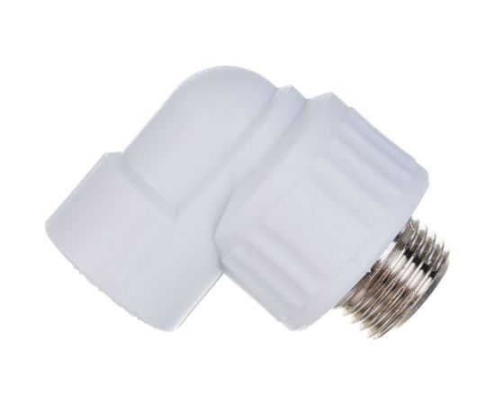 Комбинированный угольник VALFEX PP-R белый, 20х1/2 дюйма НР 10126020 127-0592 